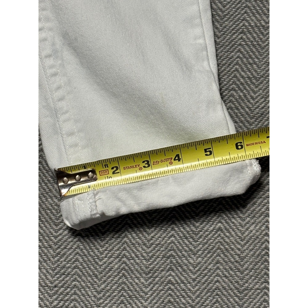 Rue 21 White High Rise Crop Jeans Distressed Ripped Button Fly Women Size 9/10 - Picture 7 of 7